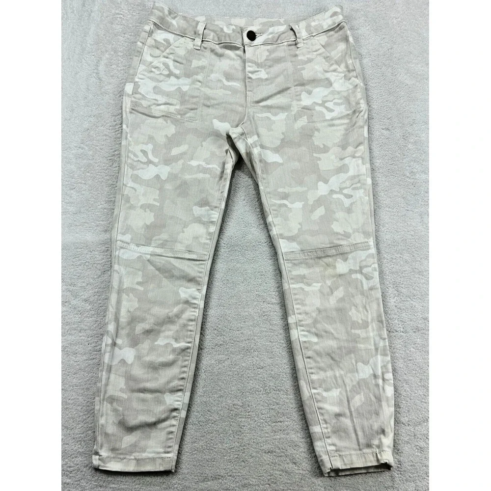 William Rast‎ Jeans Women 27 Beige Camo Print Slash Pockets